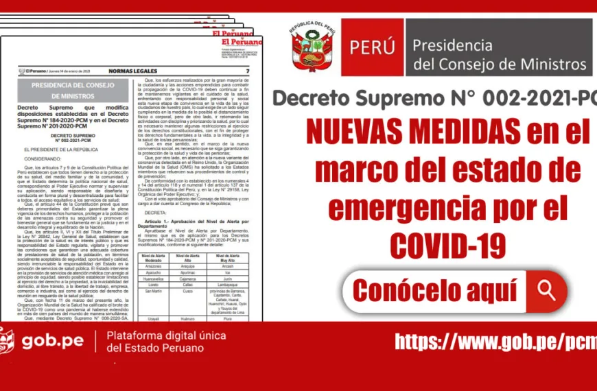 Decreto Estado de Emergencia: ¿Qué significa para Perú y sus regiones?