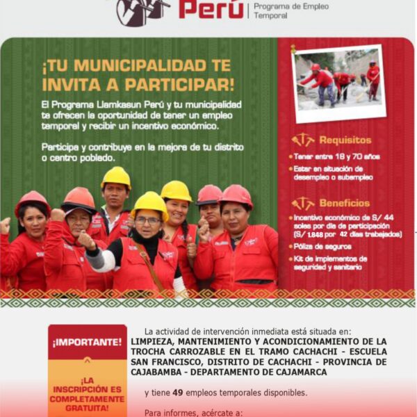 Empleos Temporales: La Respuesta del Gobierno ante la Emergencia en Atico